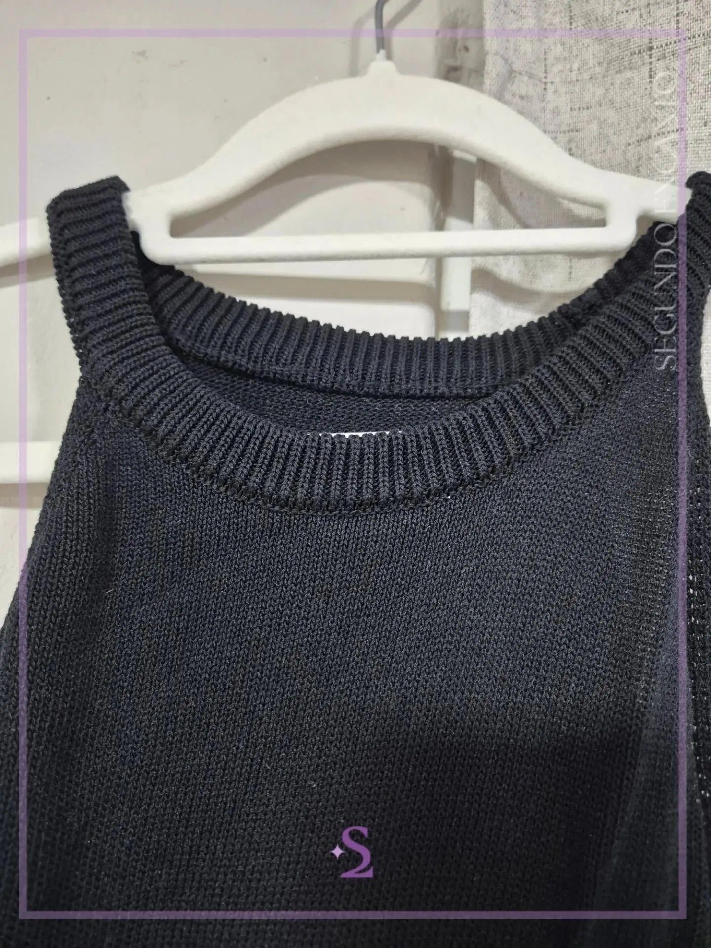 Blusa negra cuello halter M - Image 4