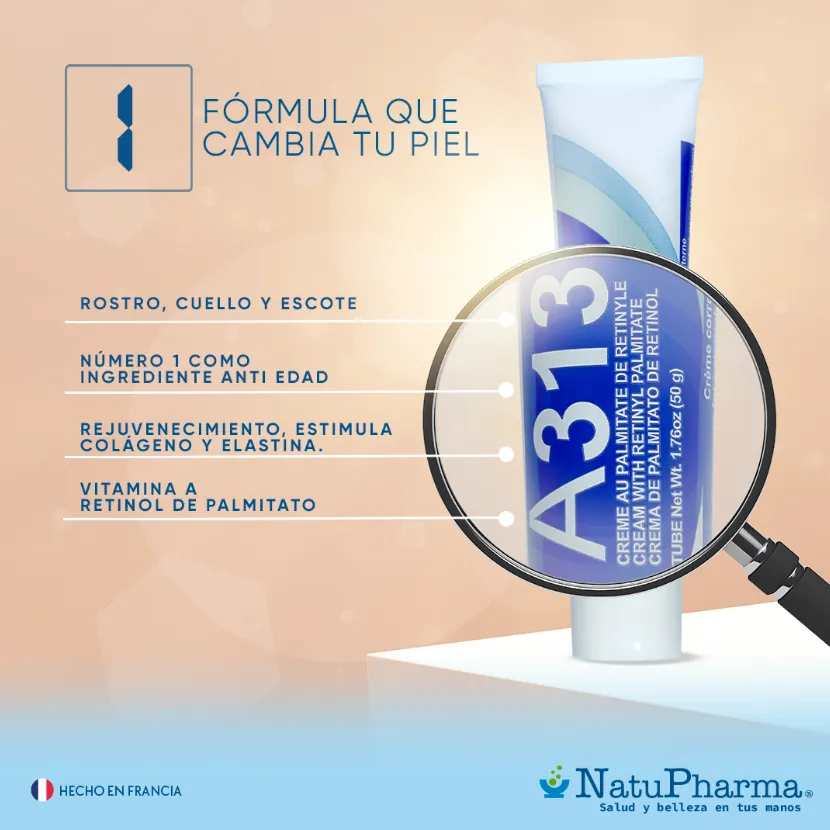 Crema Antiarrugas con Retinol de Palmitato, 50 gr, A313 - Image 2