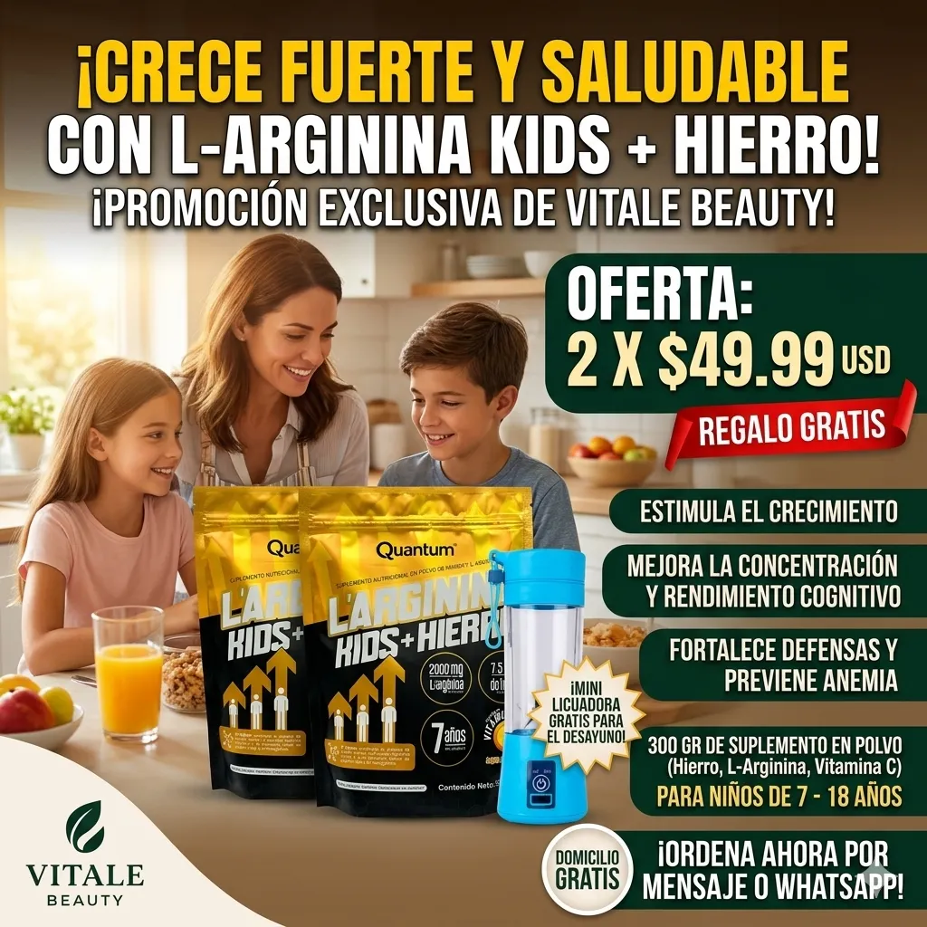 PACK L-ARGININA KIDS + HIERRO de Quantum - Image 1