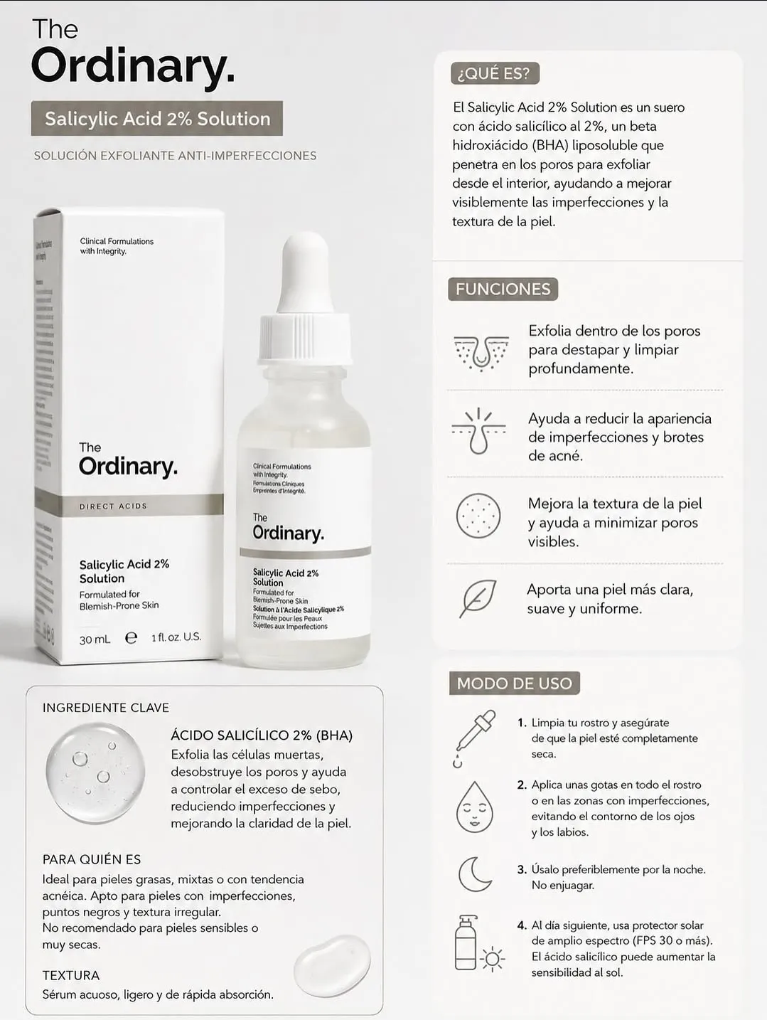 The Ordinary Salicylic Acid 2% Solution - 30ml. - Image 1