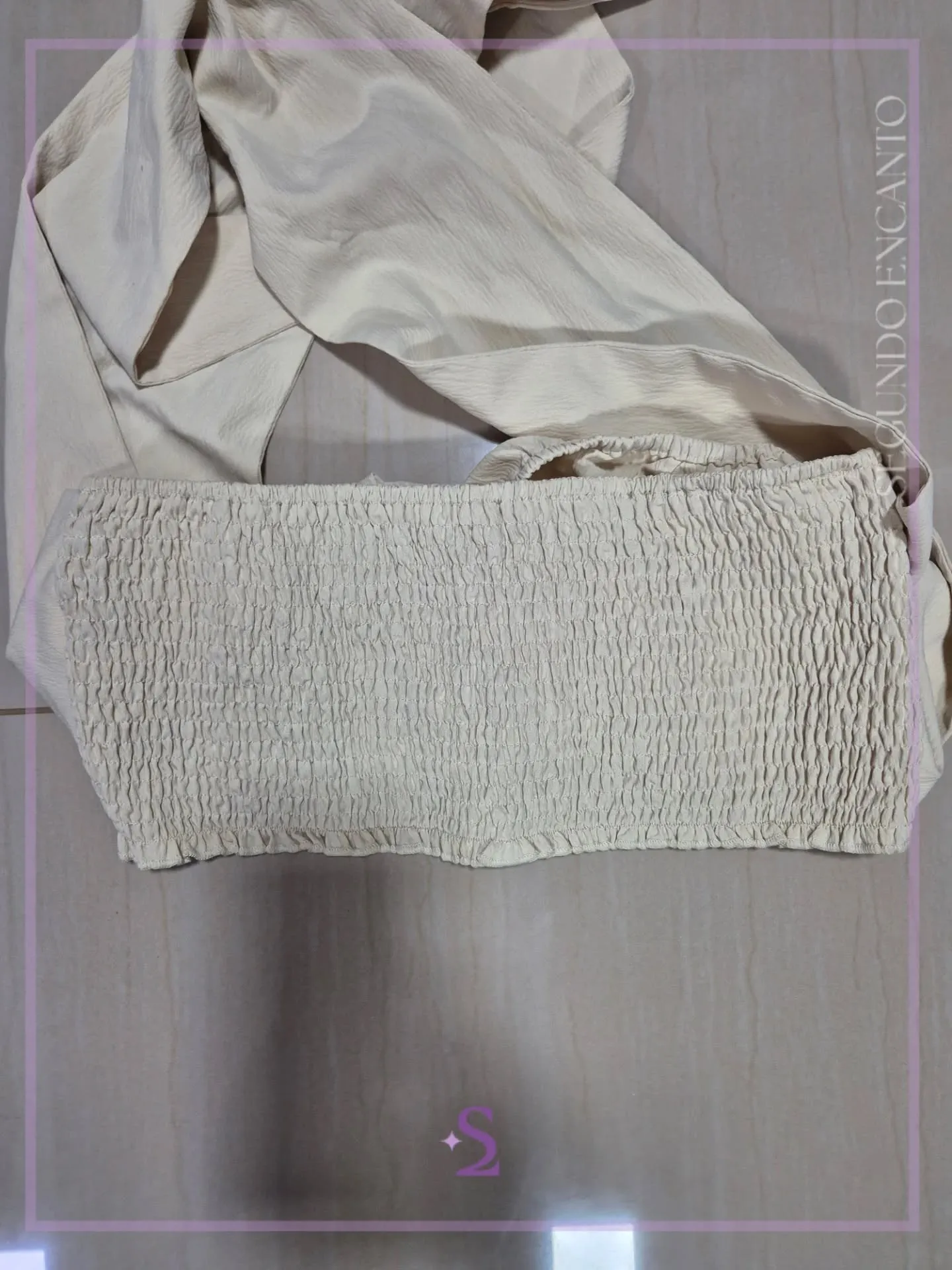 Crop top tubo con ajuste de moño L - Image 4