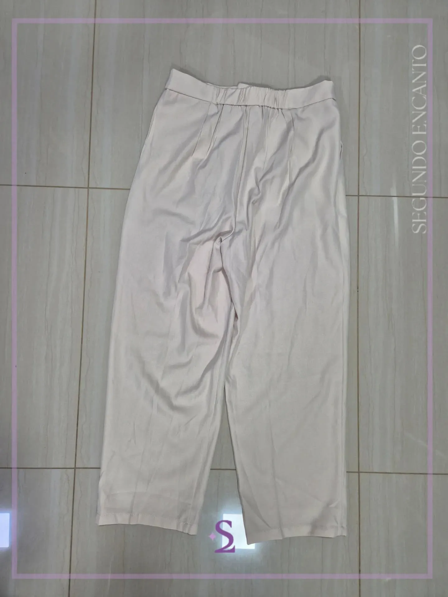 Pantalon de vestir color crema L - Image 3