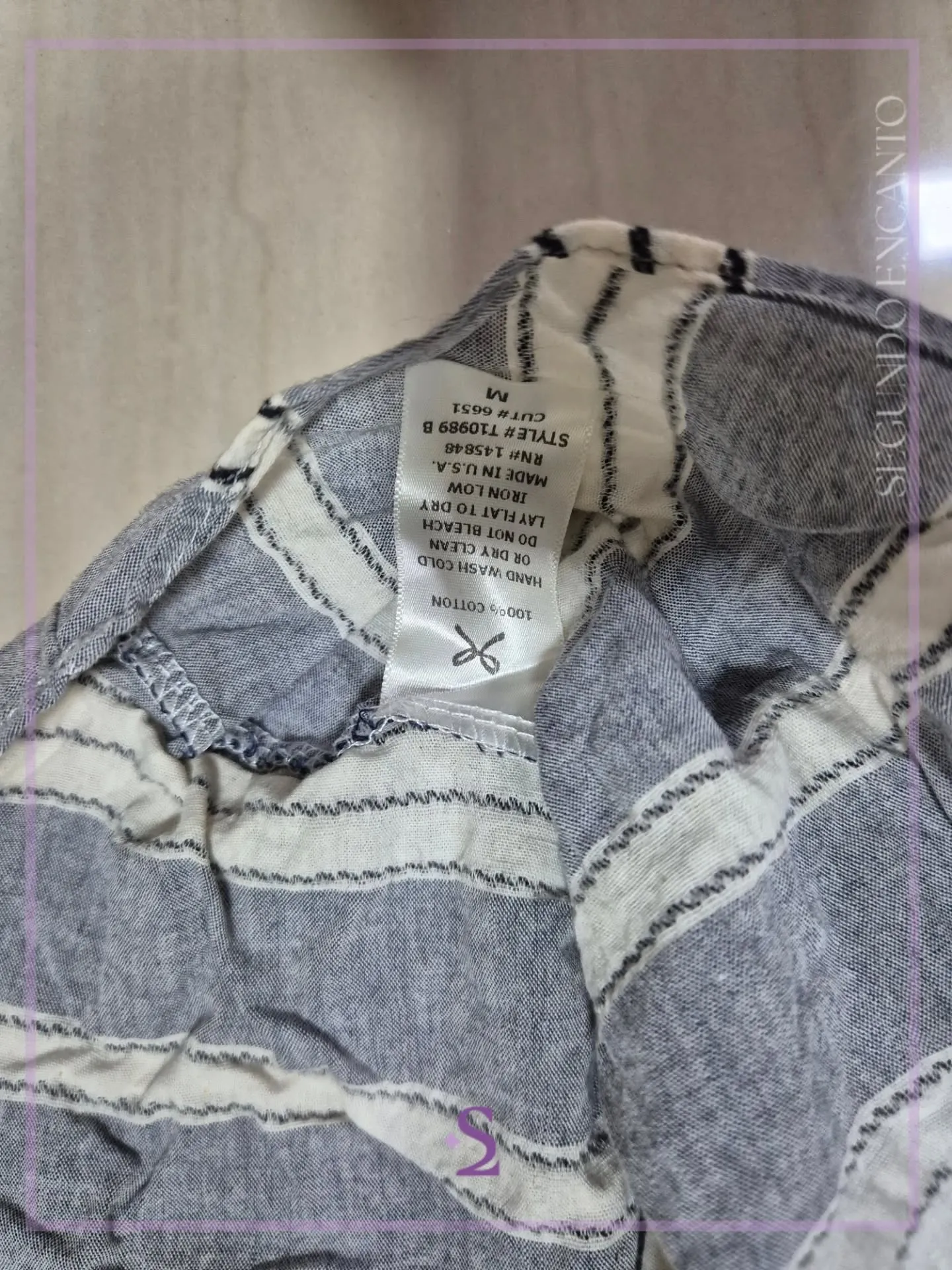 Blusa gris off shoulder M - Image 3