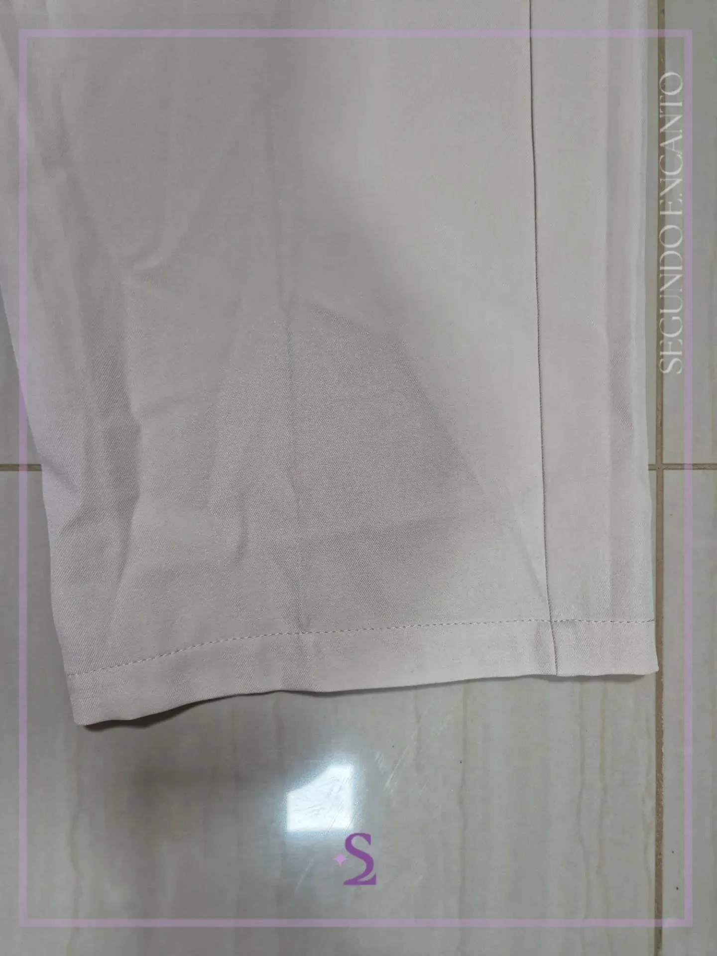 Pantalon de vestir color crema L - Image 4
