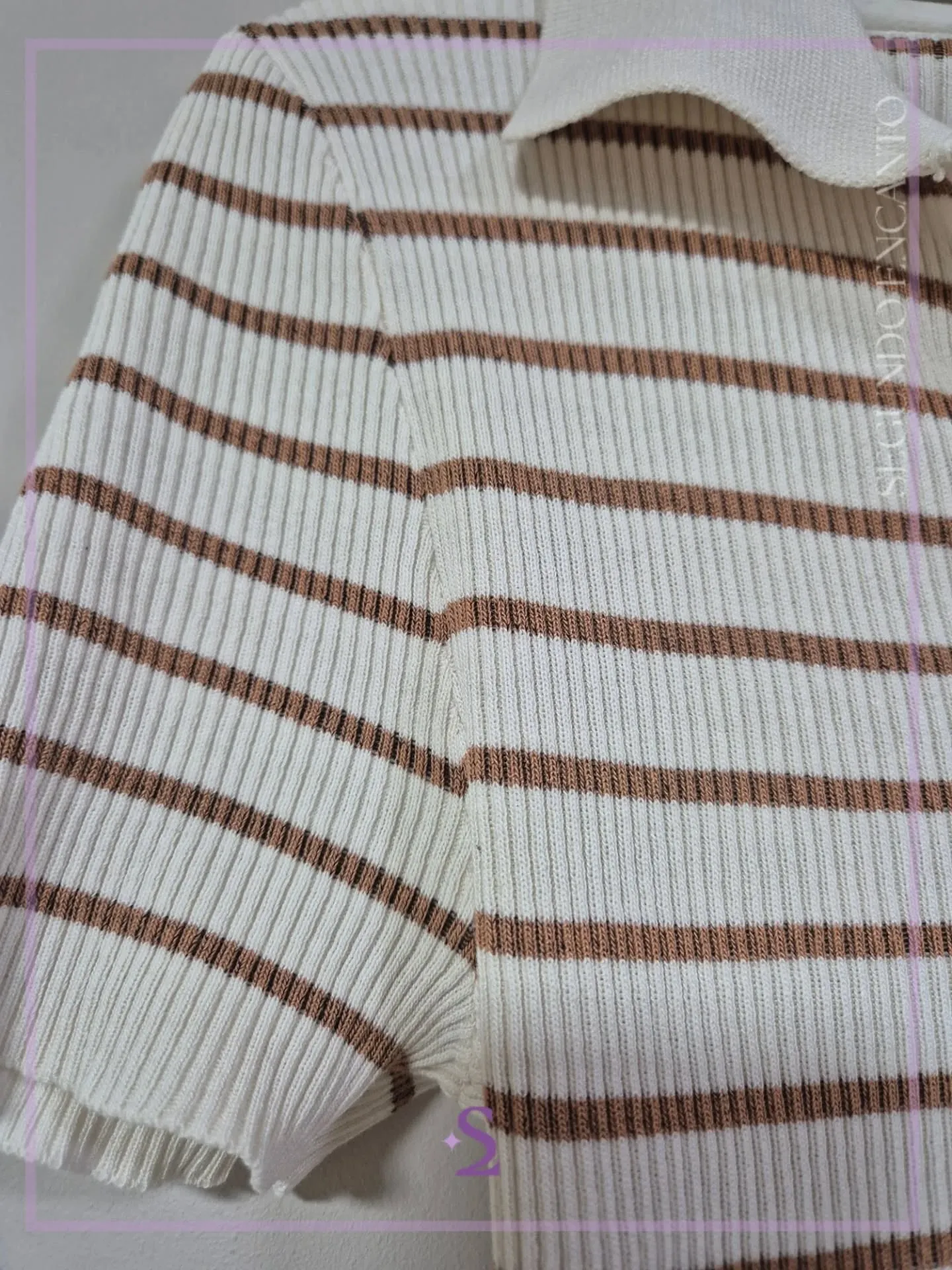 Top a rayas de botones M/L - Image 2