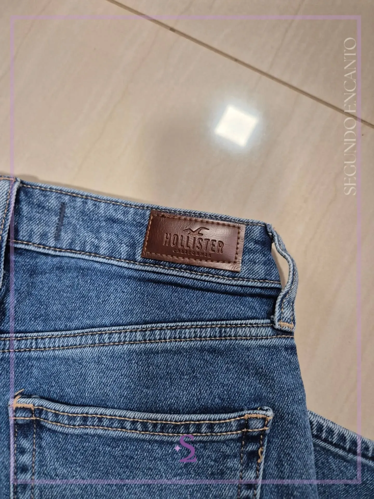 Jeans rectos como nuevos Hollister XS S - Image 3