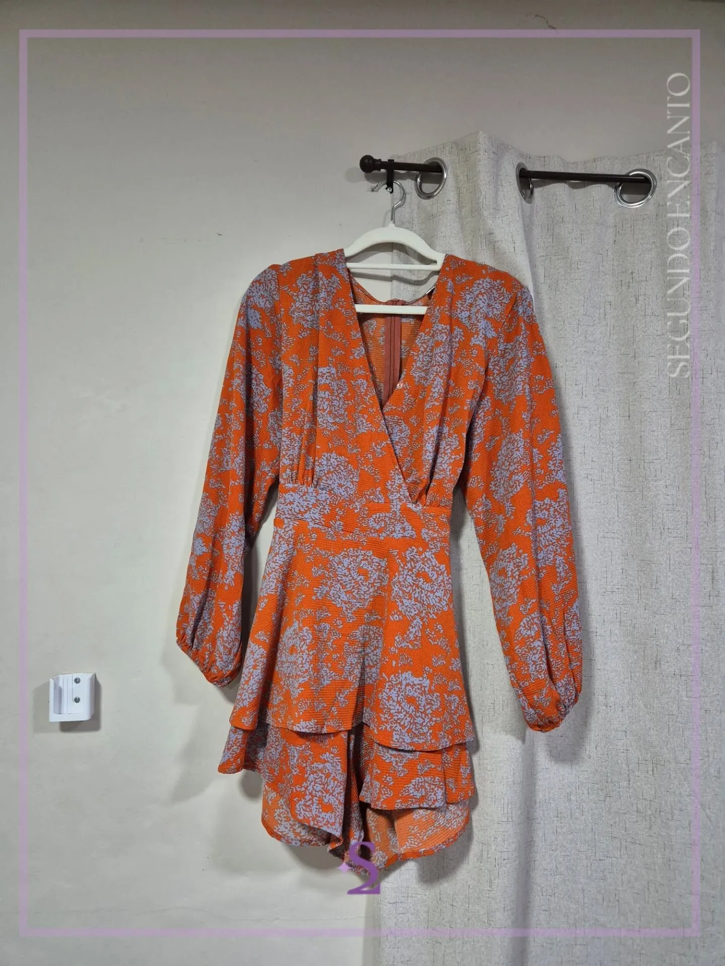 Romper floreado color naranja M - Image 1