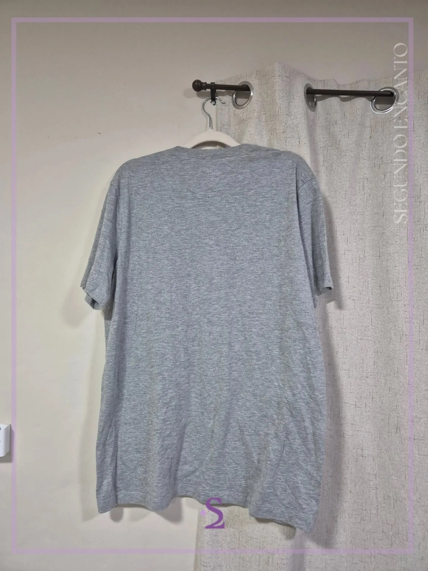 Camisa gris de algodon M - Image 2