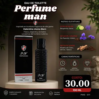 Perfume Hombre P&W 100ml Eau de Toilette | Inspirado en Valentino Uomo Born